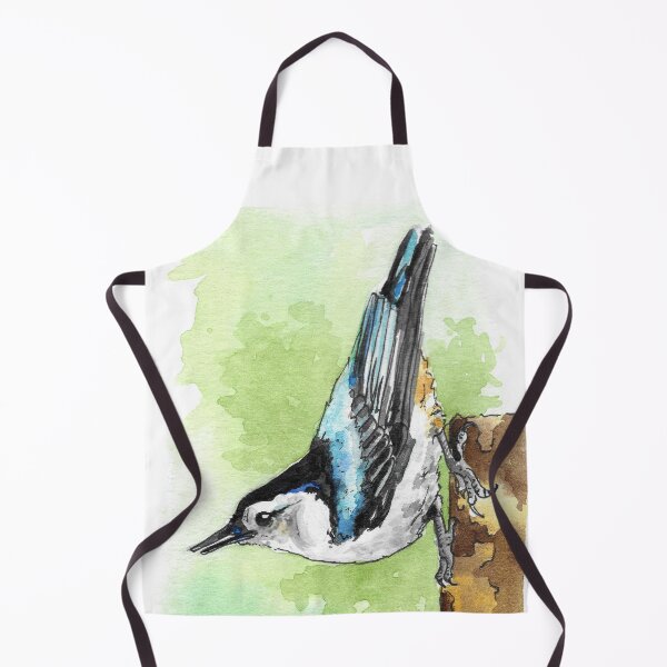 Item preview, Watercolor White-Breasted Nuthatch designed and sold by BlackGoatPrints.