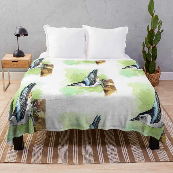 Item preview, Watercolor White-Breasted Nuthatch designed and sold by BlackGoatPrints.