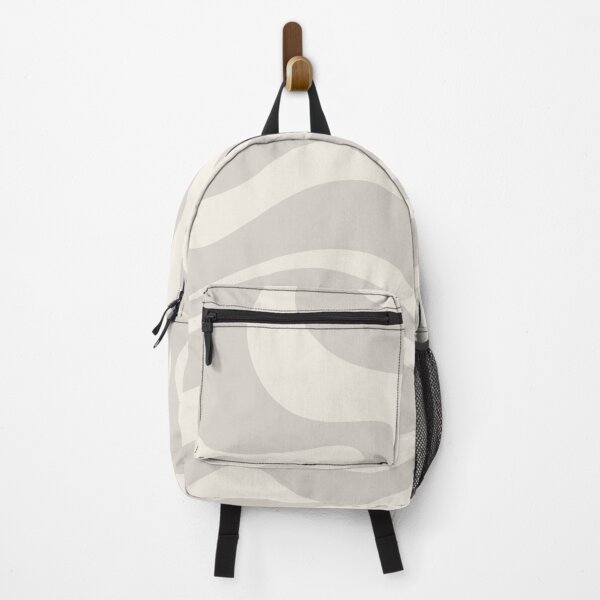 Item preview, Retro Modern Liquid Swirl Abstract Pattern Square in Light Mushroom Cream designed and sold by kierkegaard.