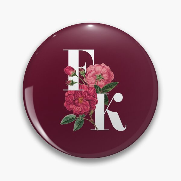 Item preview, Diseño floral de las iniciales del monograma de F K | Nombre personalizado Letras alfabéticas mayúsculas iniciales designed and sold by ZeeZooo.