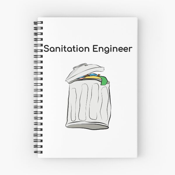 Item preview, sanitation engineer designed and sold by MHDesignstore.