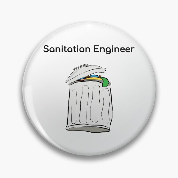 Item preview, sanitation engineer designed and sold by MHDesignstore.