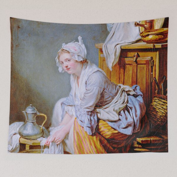 Item preview, The Laundress - Jean Baptiste Greuze designed and sold by brushandframes.