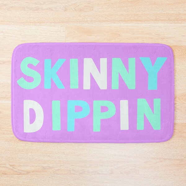 Item preview, Skinny Dippin (Purple & Aqua) Bath Mat designed and sold by LuckyLaLa.