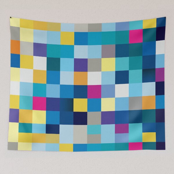 Item preview, Colorful pixelated pattern squares designed and sold by IngaDesign.