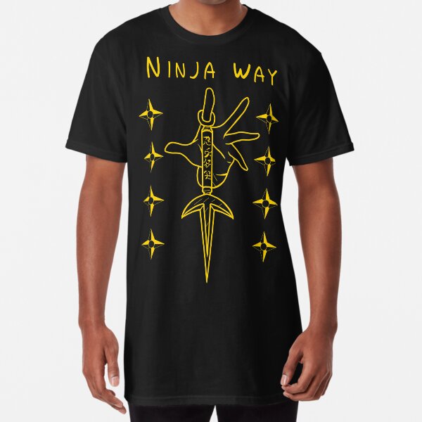 Camino Ninja (Diseño 05 Líneas Amarillas) Camiseta larga