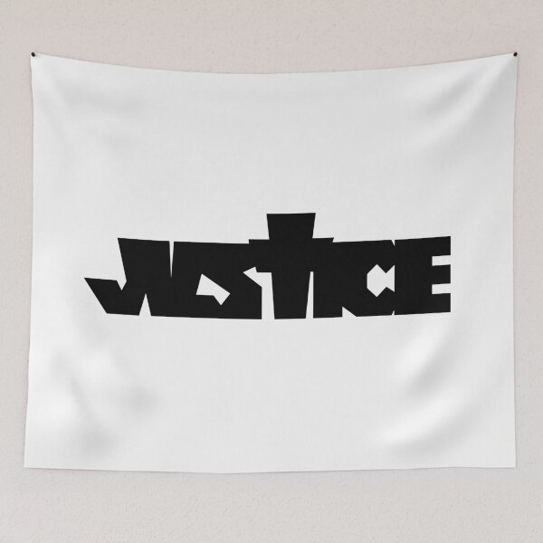 Aperçu de l'œuvre Logo Justin Bieber JUSTICE (noir sur blanc) créée et vendue par Fox Newton.
