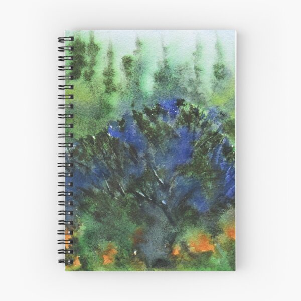 Item preview, Blue Bush with Golden Poppies designed and sold by vikingsbooksetc.