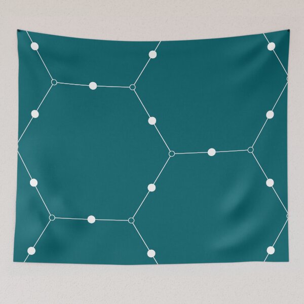 Item preview, P-Geo-HexaC-Purist-Geo-HexagonCircle-BWfil-white designed and sold by hatgirldesign.