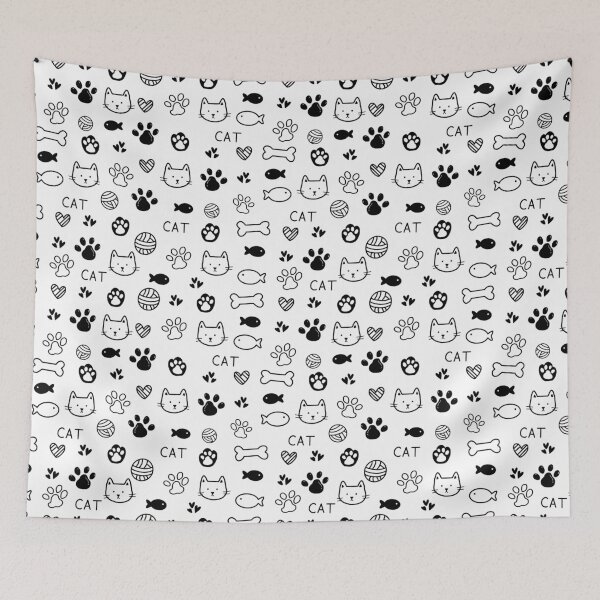 Item preview, Cute Cat Pattern designed and sold by SSK Designs.