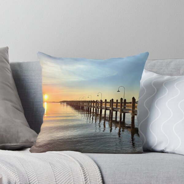 Item preview, Muelle de Rehoboth Beach con puesta de sol designed and sold by CAROL RIDDICK MERCHANDISE.