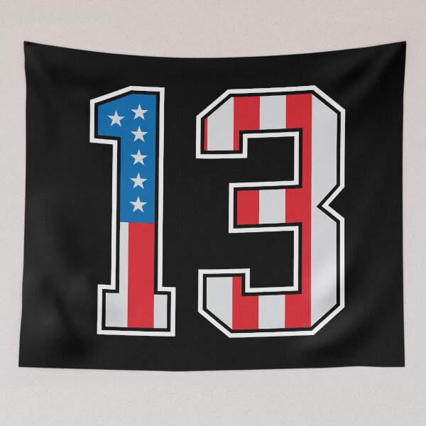 Item preview, 13 American Classy Numbers thirteen United States Flag designed and sold by Urosek.