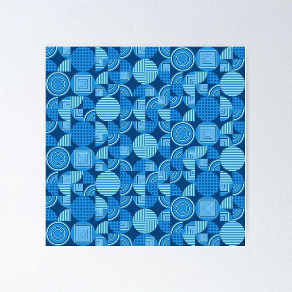 Item preview, Geometric Blue Cycle, Geometric Lover designed and sold by OB-Store.
