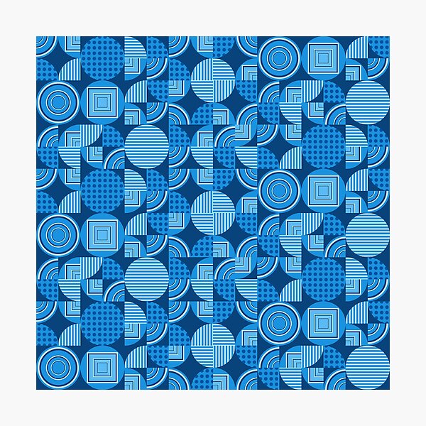Item preview, Geometric Blue Cycle, Geometric Lover designed and sold by OB-Store.