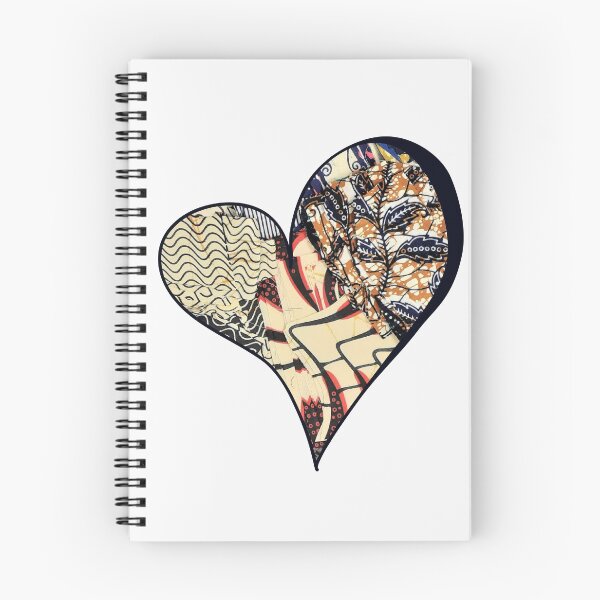 Item preview, African Fabric Heart Collage Art [#24] designed and sold by AfriStyleUK.