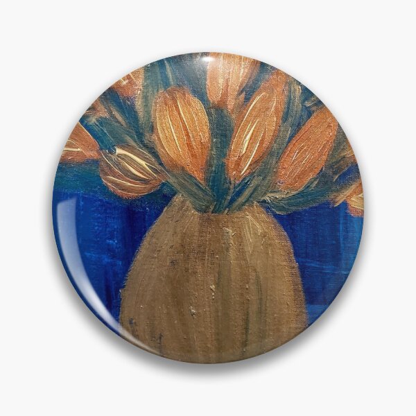 Item preview, tulips in gold in a gold vase designed and sold by kkartwork.