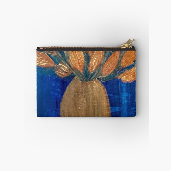 Item preview, tulips in gold in a gold vase designed and sold by kkartwork.