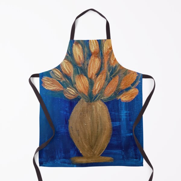 Item preview, tulips in gold in a gold vase designed and sold by kkartwork.