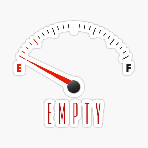 "Empty Fuel Gauge Classic" Sticker by izmirgang Redbubble