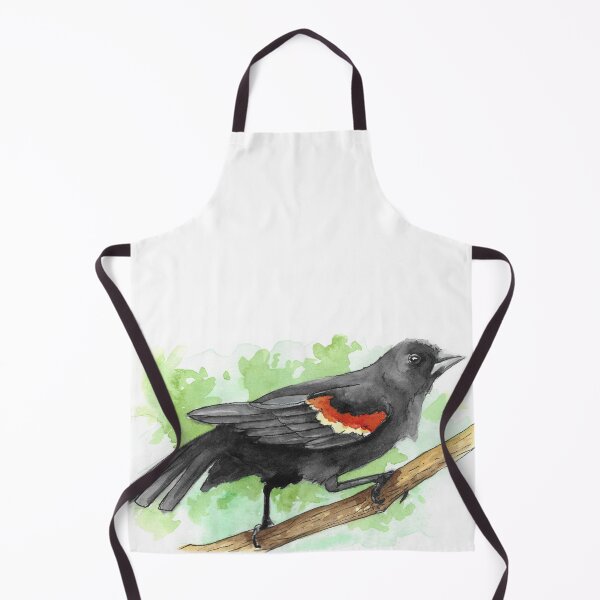 Item preview, Watercolor Red-Winged Blackbird designed and sold by BlackGoatPrints.