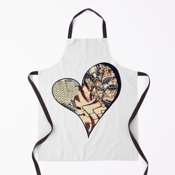Item preview, African Fabric Heart Collage Art [#24] designed and sold by AfriStyleUK.