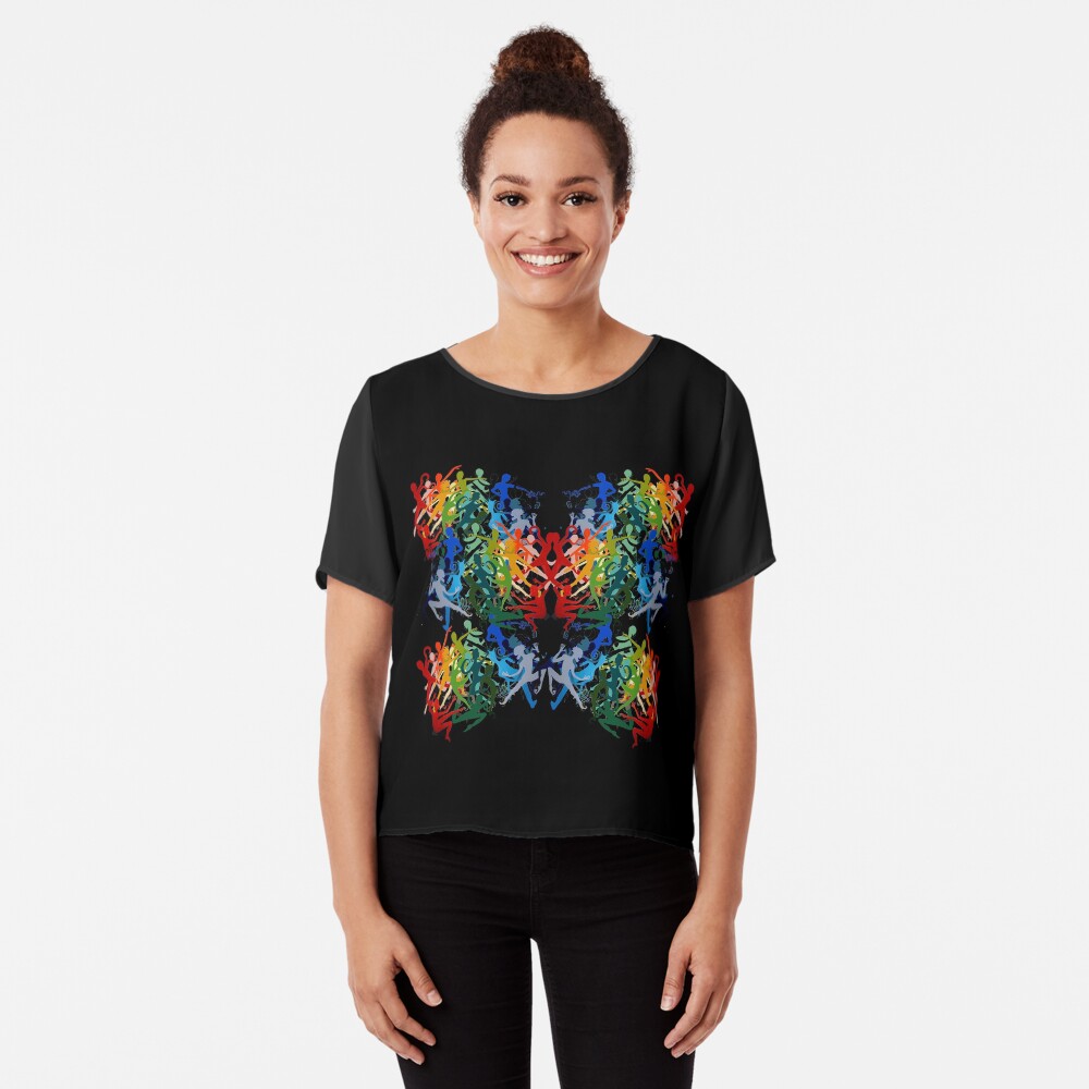 Rainbow pixie butterfly Chiffon Top