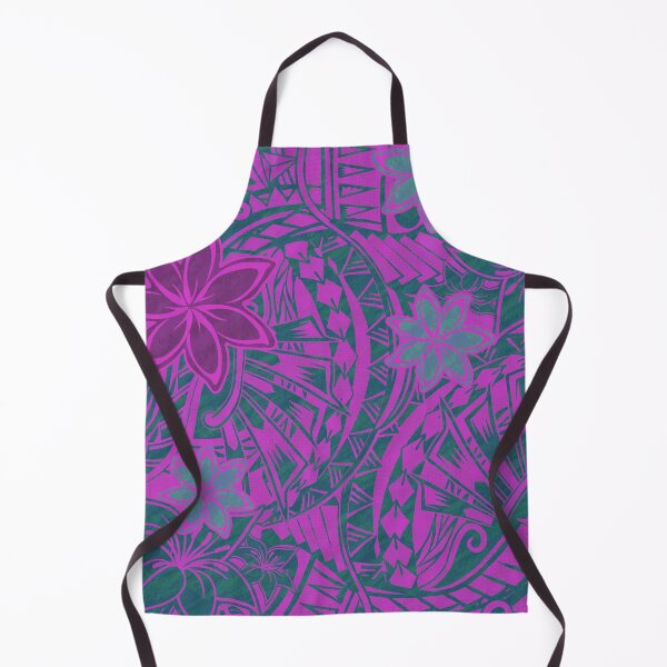 Item preview, Hawaiian - Samoan - Polynesian Teal And Rose Tribal Floral Print designed and sold by sunnthreads.