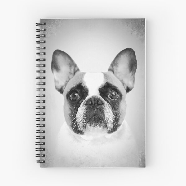 Item preview, French Bulldog Fawn Pied dog - BW Vintage - D16 designed and sold by DecoVintage.
