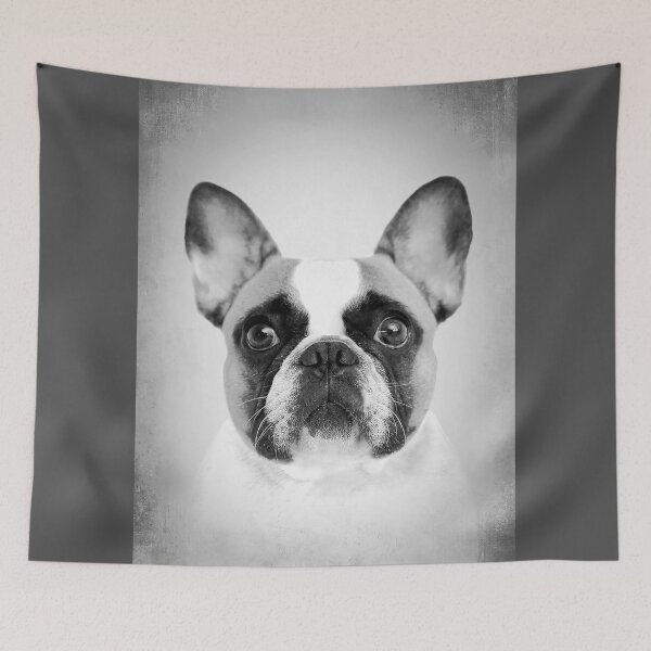 Item preview, French Bulldog Fawn Pied dog - BW Vintage - D16 designed and sold by DecoVintage.