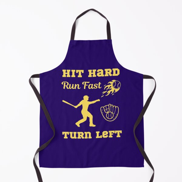 Item preview, Hit Hard Run Fast Turn Left Major League Baseball designed and sold by WoodburyLake.