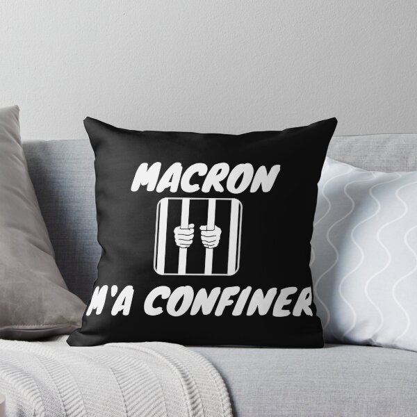 Item preview, Macron confined me (er) - Black background designed and sold by ThinkHum.