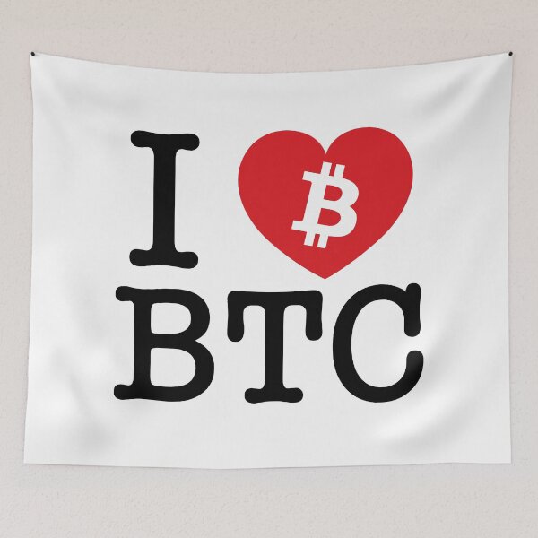 Item preview, I Love Bitcoin Btc Cryptocurrency designed and sold by JustLivinLife.