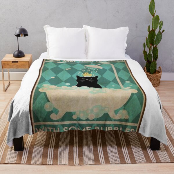 Item preview, Black Cat Wash Away Your Trouble With Some Bubbles  designed and sold by gilf blizt.