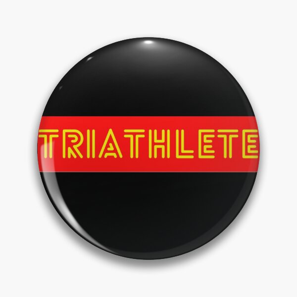 Item preview, Yellow on Red Retro Triathlete designed and sold by Sonatablue.