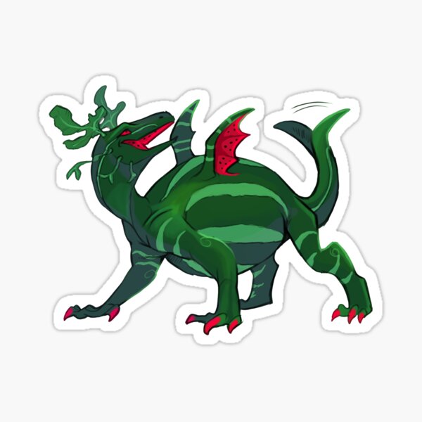 Watermelon Dragon Sticker