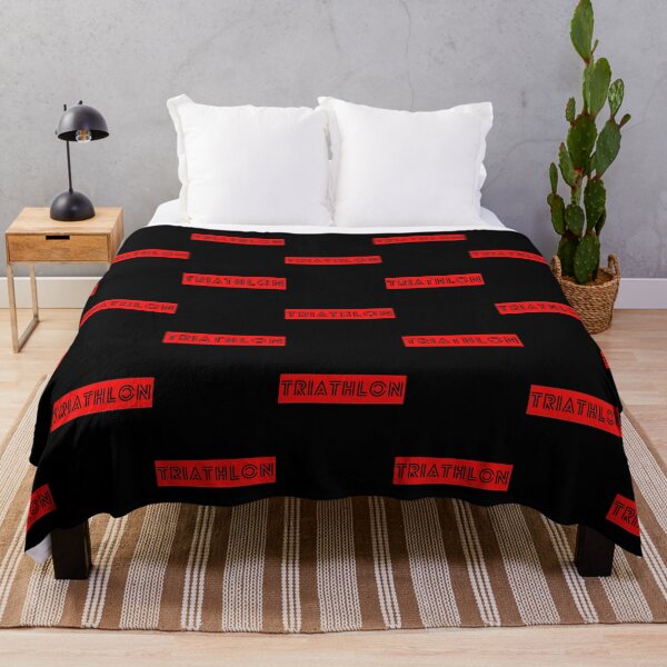 Item preview, Black on Red Retro Triathlon designed and sold by Sonatablue.