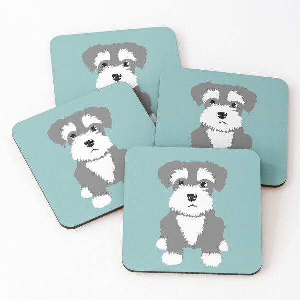 Item preview, Salt and Pepper Miniature Schnauzer puppy dog designed and sold by NattyDesigns.