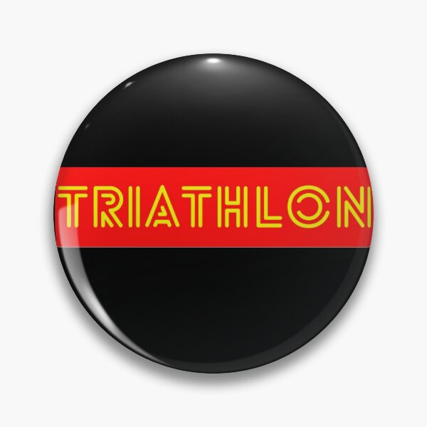 Item preview, Yellow on Red Retro Triathlon designed and sold by Sonatablue.