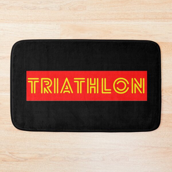 Item preview, Yellow on Red Retro Triathlon designed and sold by Sonatablue.