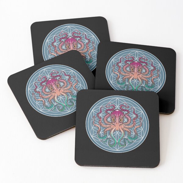 Item preview, Octopus Kraken colorful flower of life designed and sold by FalkDania.