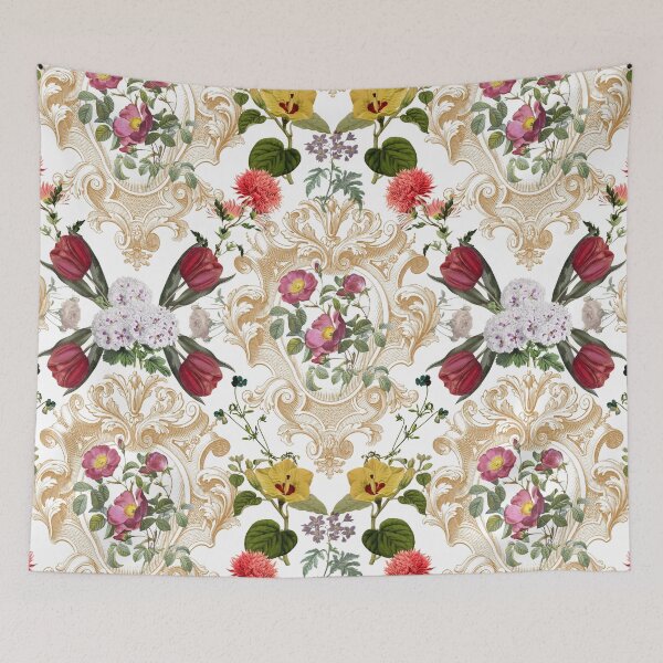 Item preview, Floral Rococo No. 1 white designed and sold by Emma Kunz.