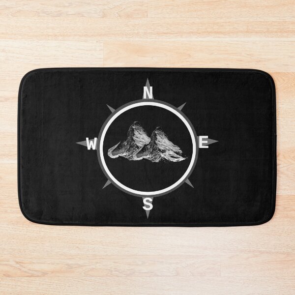 Item preview, Compass design with mountains, nature fan clothes, compass pattern designed and sold by Kirei-Lily.