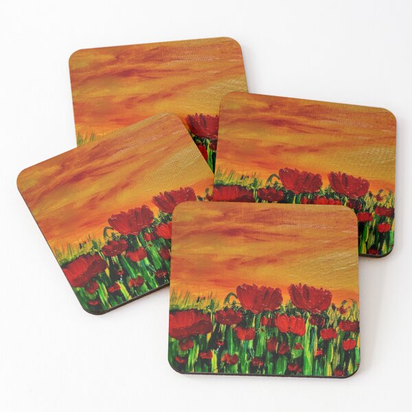 Item preview, poppy's in  field at dawn designed and sold by kkartwork.