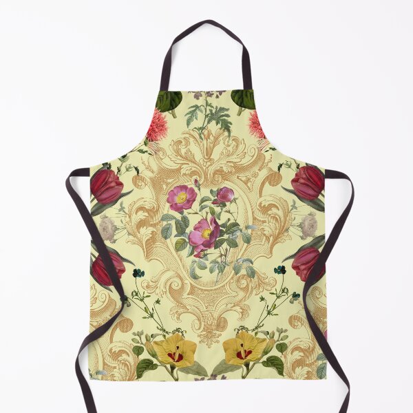 Item preview, Floral Rococo No. 2 pale yellow designed and sold by Emma Kunz.