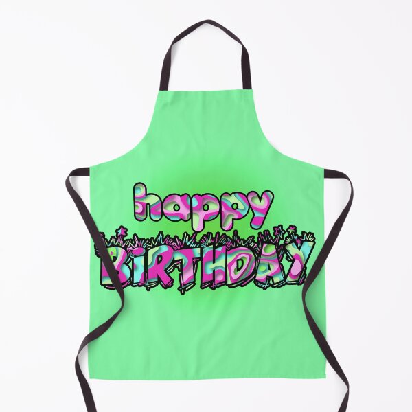 Item preview, Colorful typography with happy birthday motif. Striking green background designed and sold by JohannaWallace.