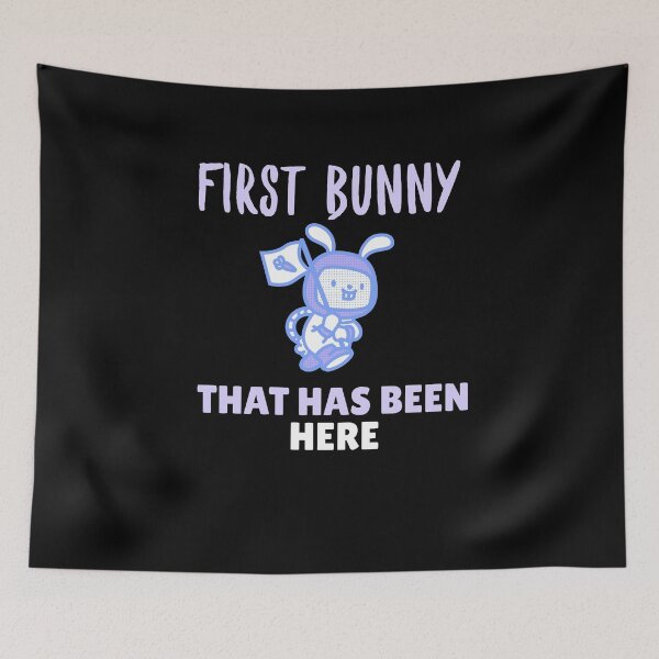 Item preview, First Bunny That Has Been Here! astronaut bunny designed and sold by GLwithUs.