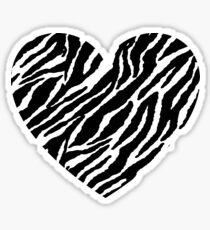 Herz Zebrastreifen. Liebe Sticker