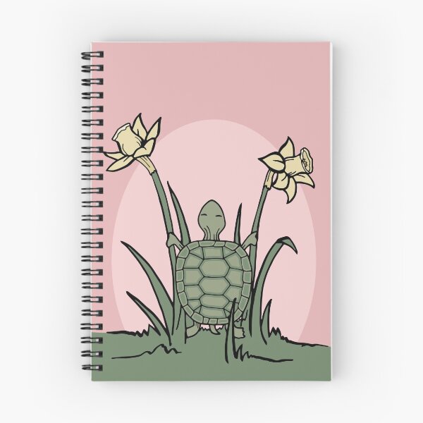 Item preview, Cute Turtle Joyfully Embracing the Sunrise Between Daffodils designed and sold by Otter-Grotto.