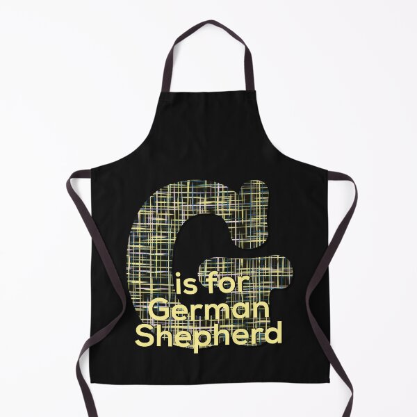 Item preview, G is for German Shepherd Alphabet Black Grid Monogram designed and sold by AMSonArt.