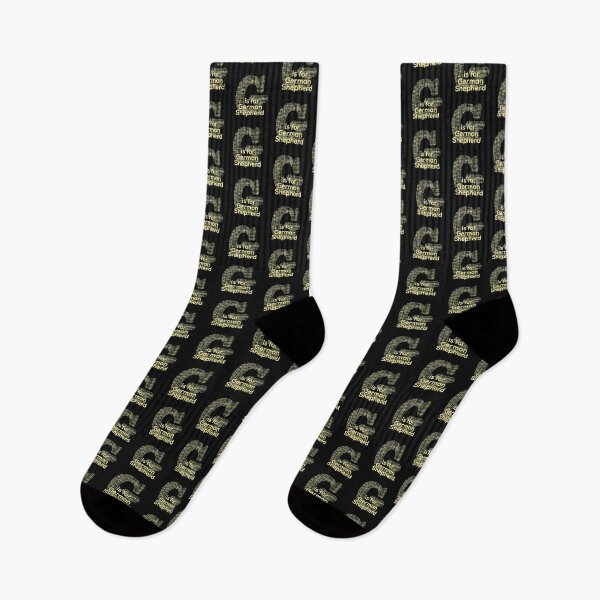 Item preview, G is for German Shepherd Alphabet Black Grid Monogram designed and sold by AMSonArt.